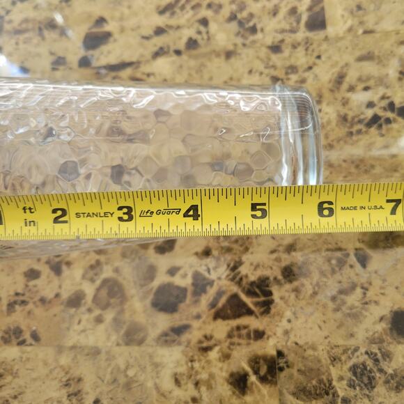 Libbey Frost Pattern Clear Drinking Glasses Set of 2 Crackle pattern on inside - Picture 6 of 7